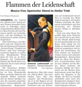 Pressebericht Gota de Fuego Flamenco